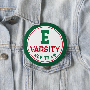 Funny Elf Team Christmas Button Pin