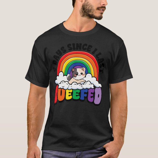 Funny Embarrassing 0 Days Since I Last Queefed Adu T-Shirt (Front)