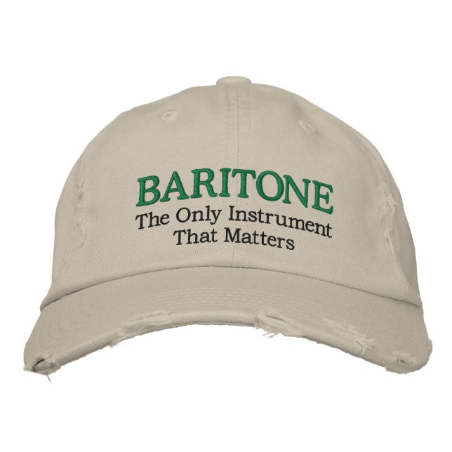 Funny Embroidered Baritone Music Hat (Front)