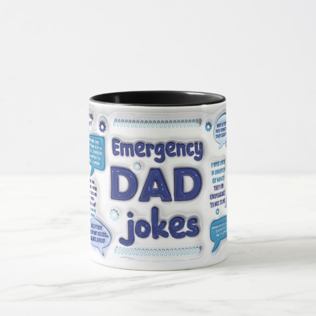 Funny Emergency Dad Jokes/Father's Day Mug (Center)