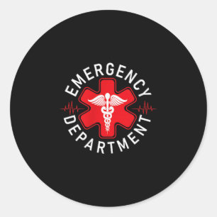Funny Emergency Department Emergency Room Nurse Ed Classic Round Sticker