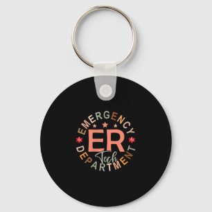 Funny Emergency Department Tech Emergency Room Tec Key Ring