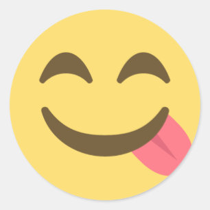 Funny Emoji Classic Round Sticker