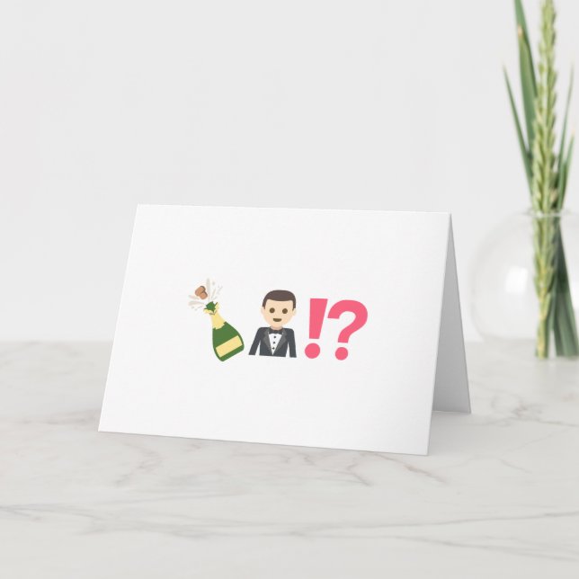 Funny Emoji Groomsman Request Invitation (Front)