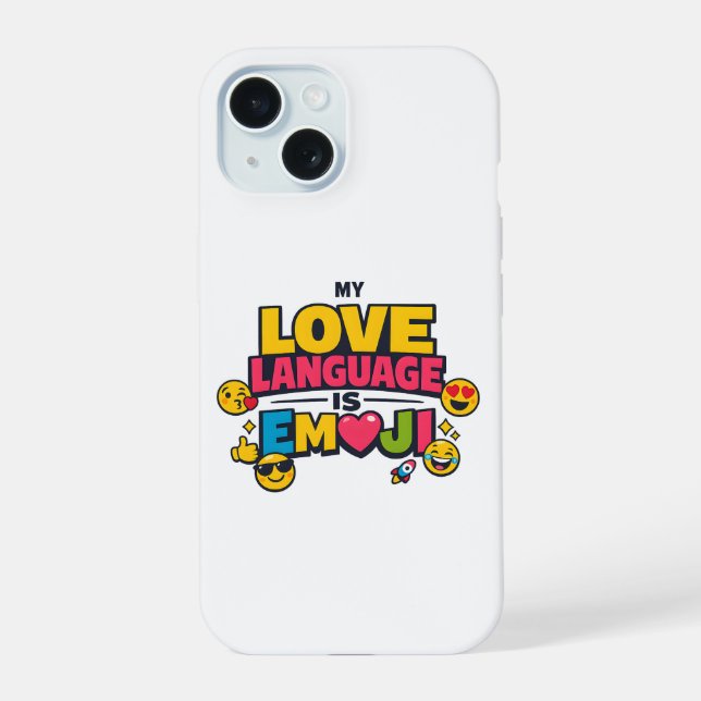 Funny Emoji Lover iPhone 15 Cases (Back)
