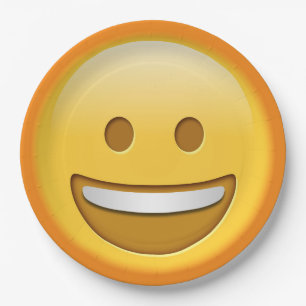 Funny emoji paper plate
