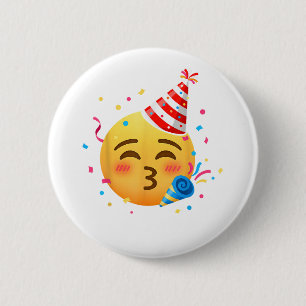 Funny Emoticon Party 6 Cm Round Badge