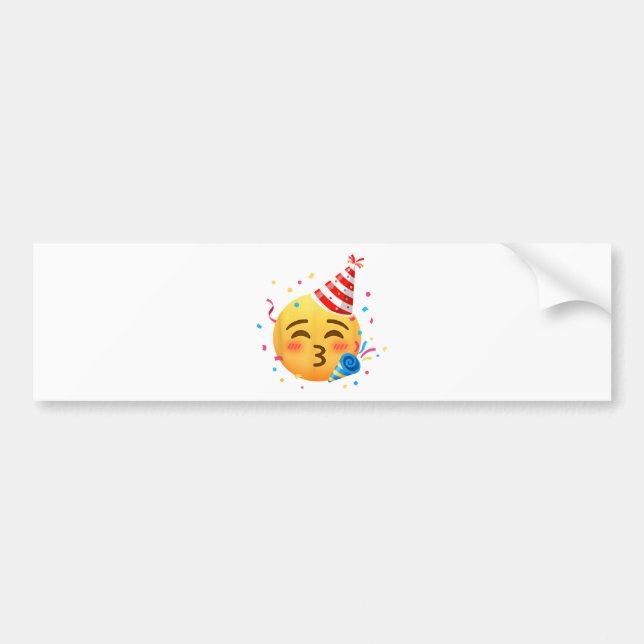 Funny Emoticon Party Bumper Sticker (Front)