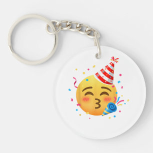 Funny Emoticon Party Key Ring
