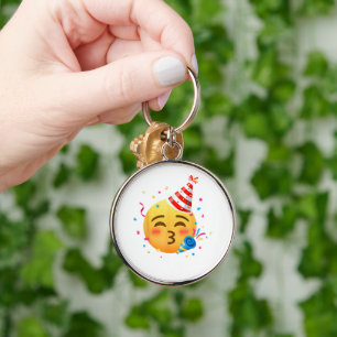 Funny Emoticon Party Key Ring