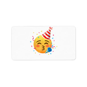 Funny Emoticon Party Label