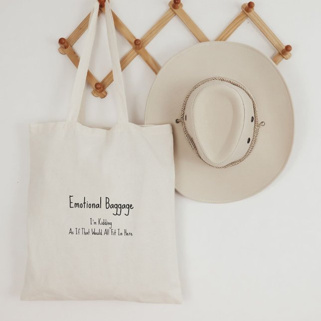 Funny Emotional Baggage Quote Bag. Tote Bag (Creator Uploaded)