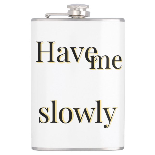 Funny emotional cute cool hip flask (Front)