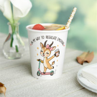 Funny Emotional Regulation Gazelle with Coffee