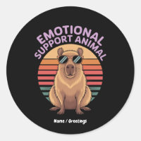 Funny Emotional Support Animal Capybara Sticker