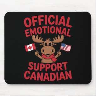 Funny Emotional Support Canadian Hockey Player Coa Mouse Pad