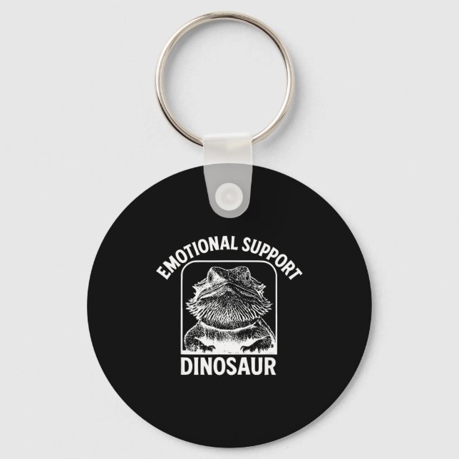 Funny Emotional Suprt Dinosaur  Key Ring (Front)