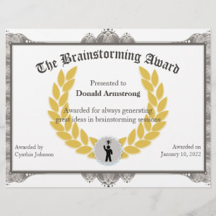Funny Employee Award - Brainstorming