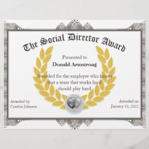 Funny Employee Award -  Social Director
