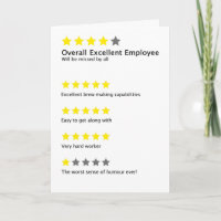 Funny Employee Review New Job