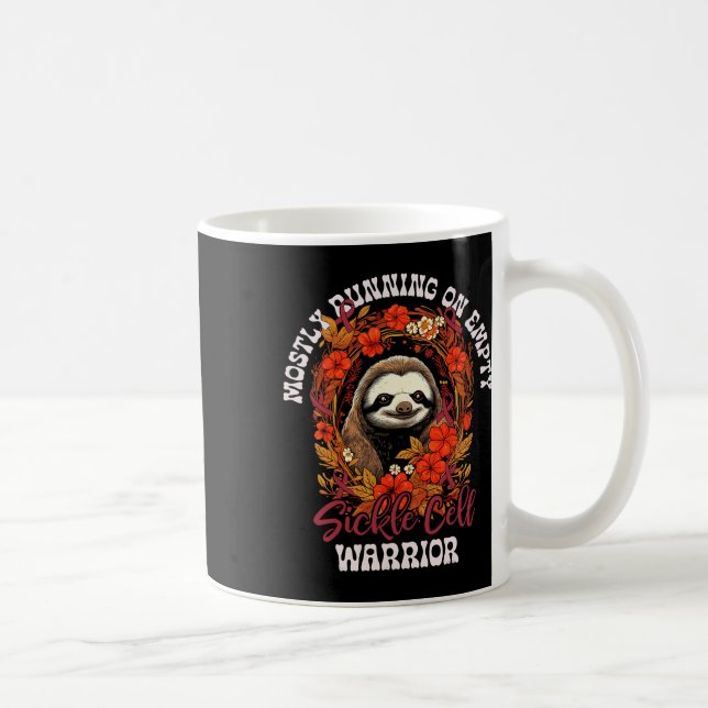 Funny Empty Sloth Sickle Cell Warrior Fights Sickl Coffee Mug (Right)