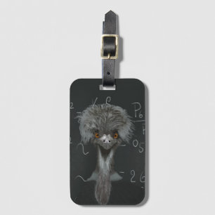 Funny Emu Einstein Luggage Tag