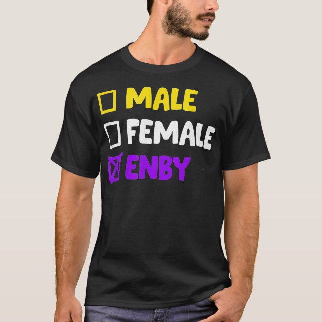 Funny Enby  Nonbinary LGBTQ Transgender  T-Shirt (Front)