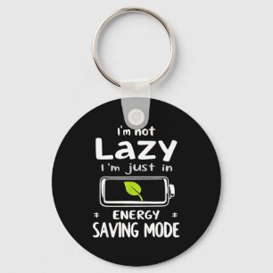 Funny Energy Saving Mode Design Lazy Humor Joke Gi Key Ring