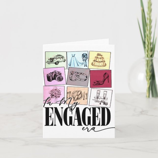 Funny Engagement Quote In My Engaged Era Cool Fian Card (Front)