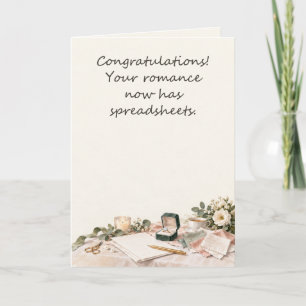 Funny Engagement Spreadsheet Card