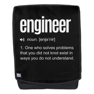 Funny Engineer Definition Backpack