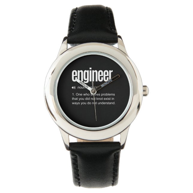 Funny Engineer Definition Watch (Front)
