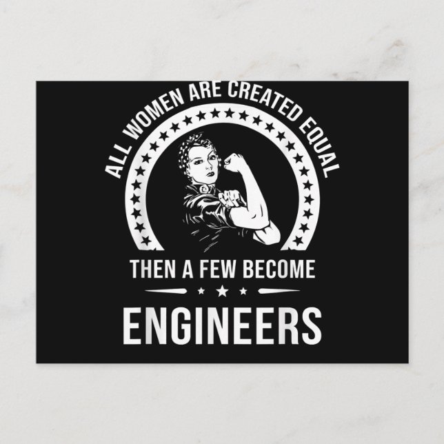 Funny Engineer For All Women Are Created Equal Postcard (Front)