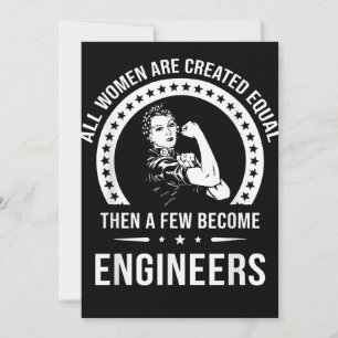 Funny Engineer For All Women Are Created Equal Thank You Card