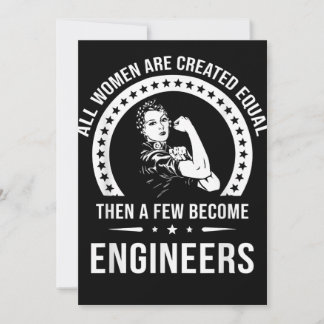 Funny Engineer For All Women Are Created Equal Thank You Card