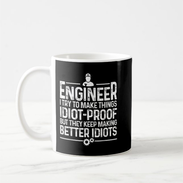 Funny Engineer Gift For Men Women Cool Engineering Coffee Mug (Left)