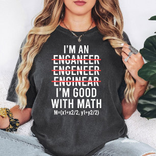 Funny Engineer Math Midpoint Formula Humour T-Shirt