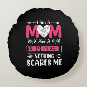 Funny Engineer Mum, Engineer Mum Round Cushion