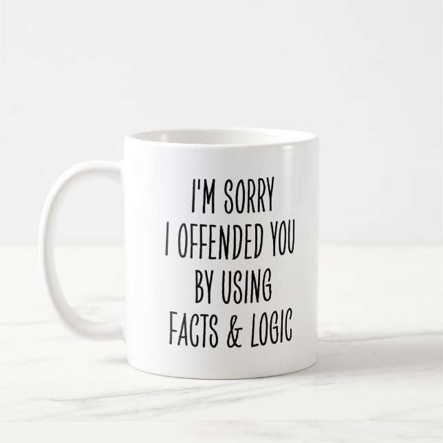 Funny Engineer or Scientist Facts and Logic Coffee Mug (Left)
