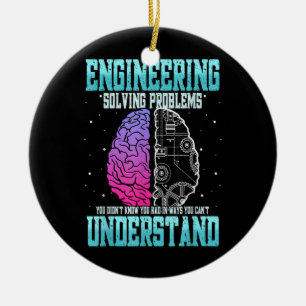 Funny Engineering Solving Problem Engineer Ceramic Tree Decoration
