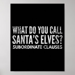 Funny Englieacher About Grammar And Christmas Poster