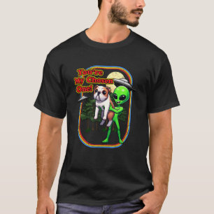 Funny English Bulldog Alien You're Chosen One UFO  T-Shirt