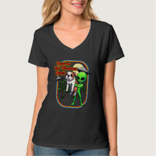 Funny English Bulldog Alien You're Chosen One UFO  T-Shirt