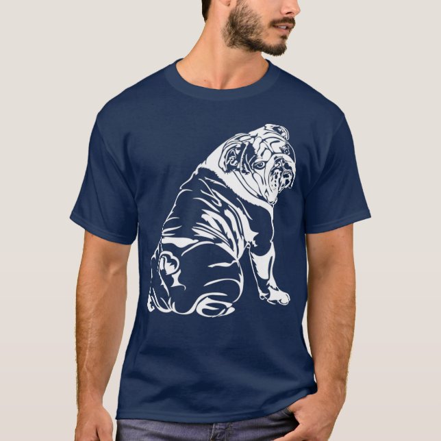 Funny English Bulldog  dog hund   gift T-Shirt (Front)