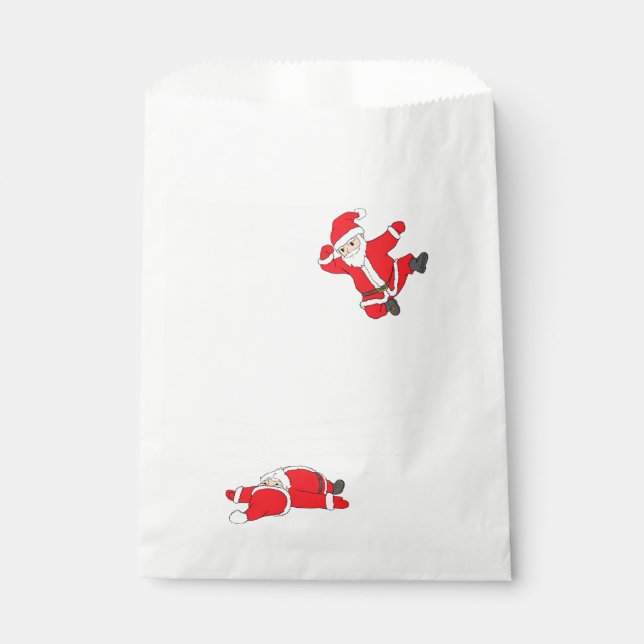 Funny English Bulldog Dog Tree Christmas Lights Xm Favour Bags (Front)