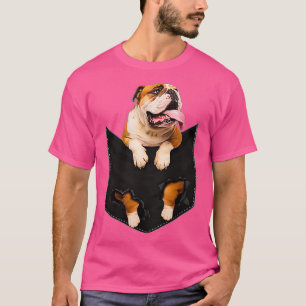 Funny english bulldog in Your Pocket for Dogs Love T-Shirt