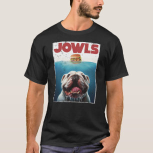 Funny English Bulldog Jowls British Bully Burger D T-Shirt
