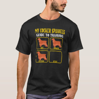 Funny english cocker spaniel dog training guide mo T-Shirt
