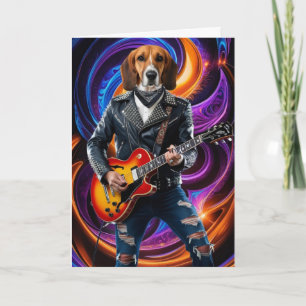 Funny English Foxhound Rocker Card