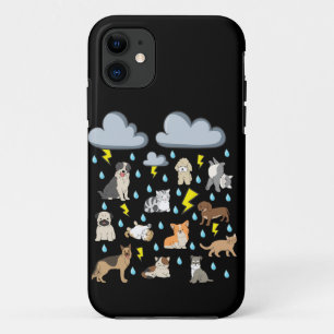 Funny English Idiom Raining Cats and Dogs Puppies  Case-Mate iPhone Case